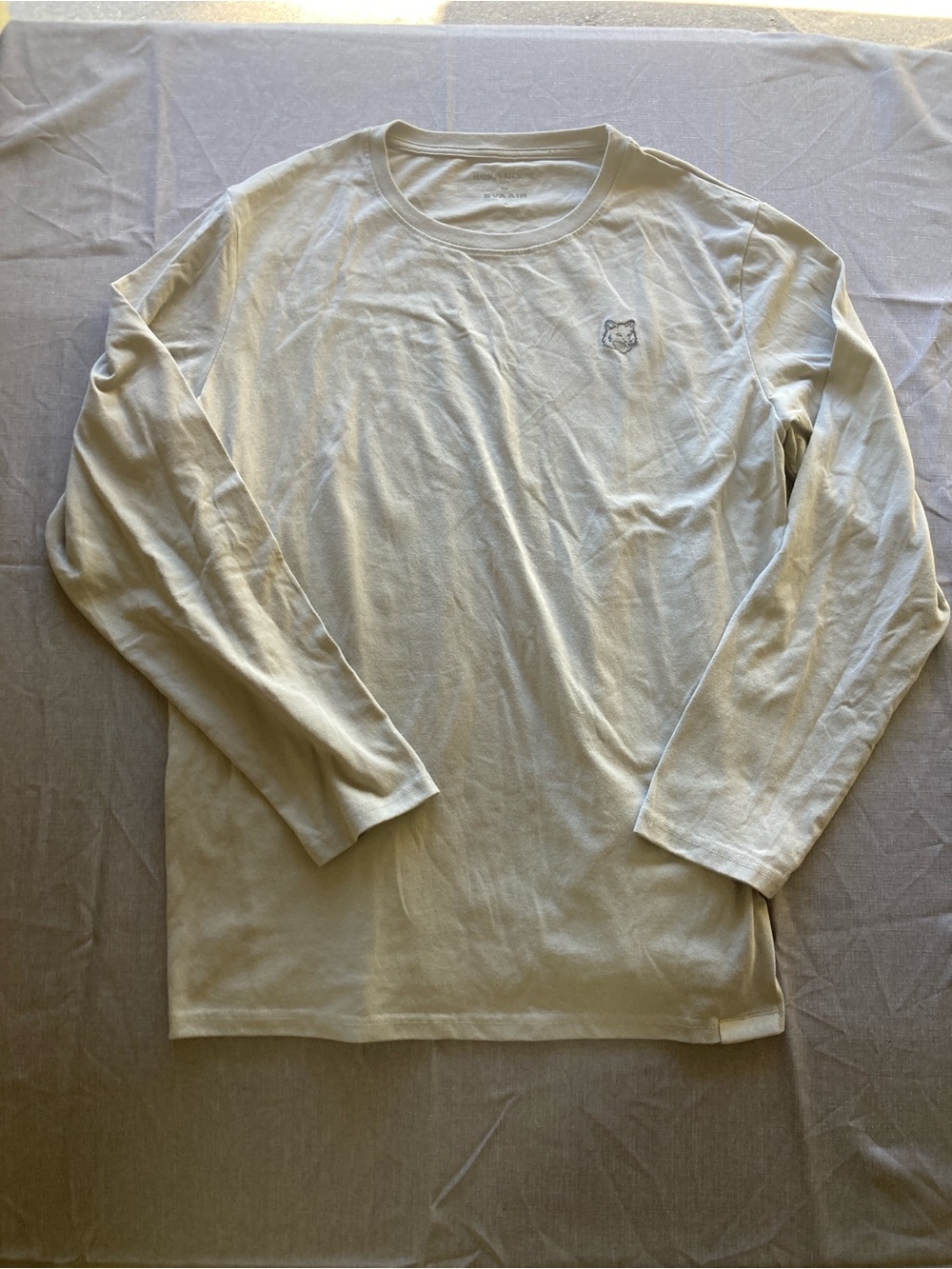 Maison Kitsune with Eva Air Long-Sleeve Crewneck Shirt with logo